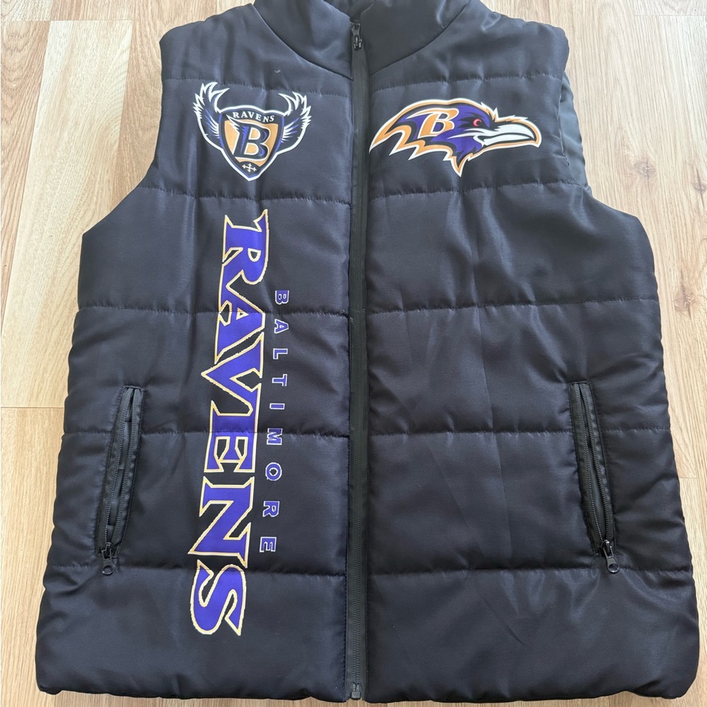 Baltimore Ravens Black Puffer Vest